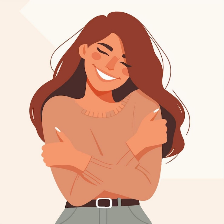 Vector a woman with a smile