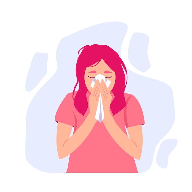 Woman with sore throat sick of coronavirus 2019 ncov