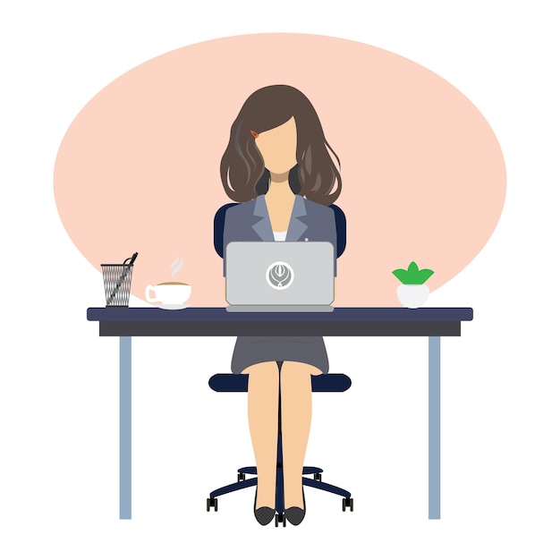 働く女性のイラスト