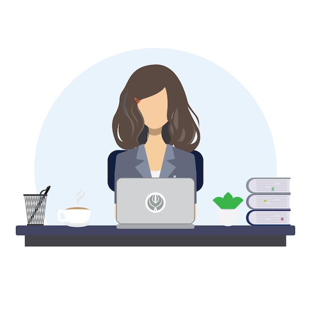 woman working illustration