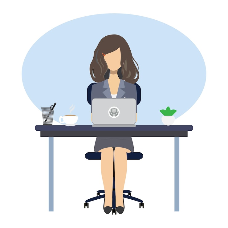 Vector 働く女性のイラスト