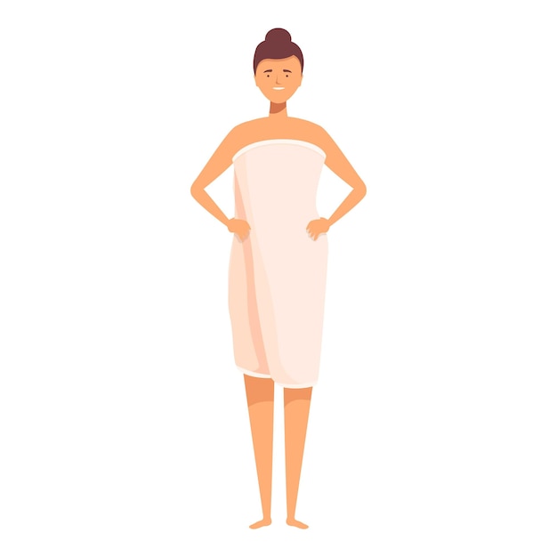 woman wrapped in a towel after shower