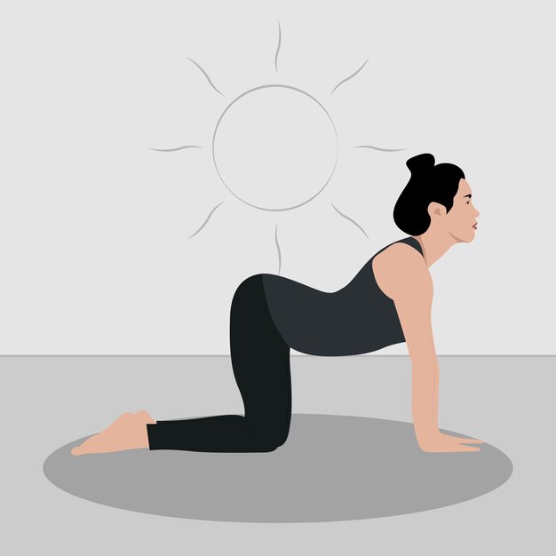 Vector woman yoga poses