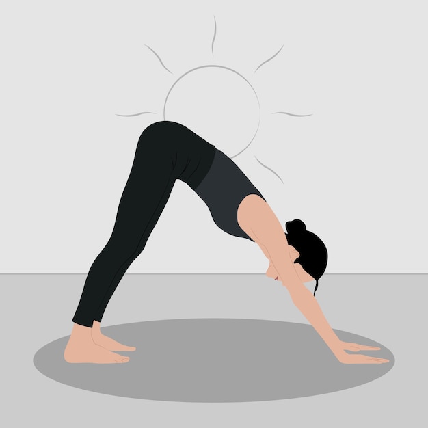 Vector woman yoga poses