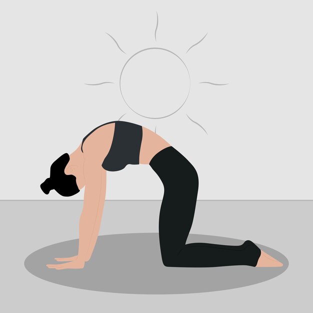 Vector woman yoga poses