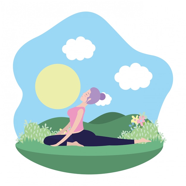 Woman and yoga