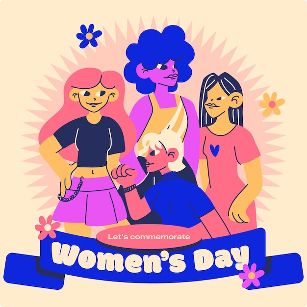 Vector womans day commemorate