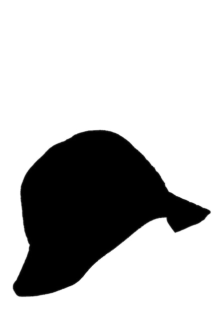 Силуэт женской шляпы изолирован на белом фоне Векторная иллюстрация в плоском стиле