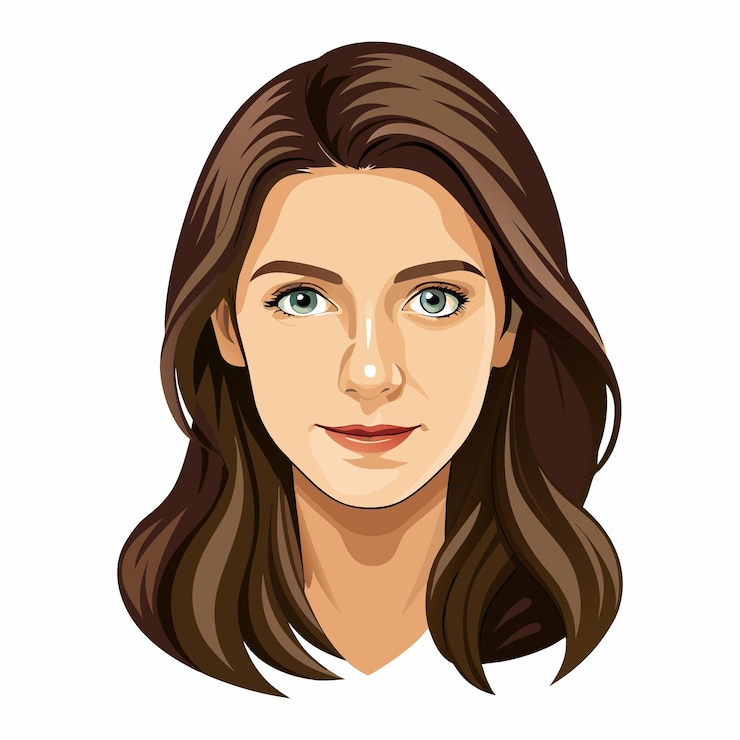 Vector women beauty face clipart vector illustration