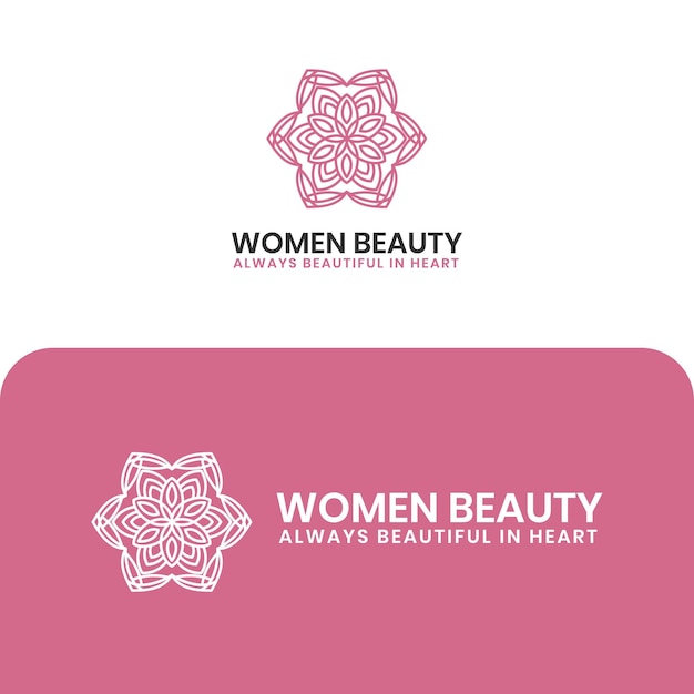 필드 화장품의 로고에 적합한 여성 뷰티 로고 벡터 일러스트