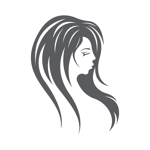 Design minimalista del logo dei capelli della spa del salone di bellezza delle donne
