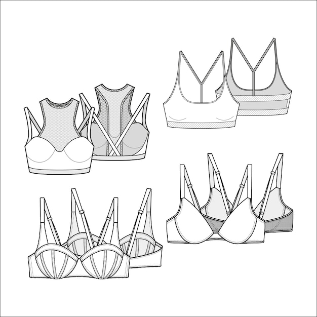 Collezione di lingerie da reggiseno bikini brief bustier per donne