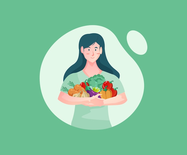 Women buying fresh vegetables