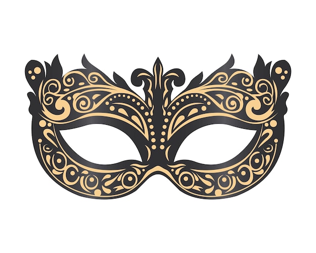 Vector women carnival mask flat vector illustration