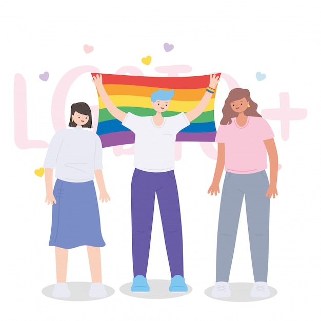 LGBTQの権利を祝う女性