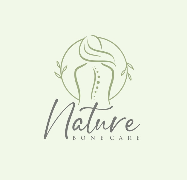 Vector women chiropractic logo vector spine health care medical symbol or icon physiotherapy