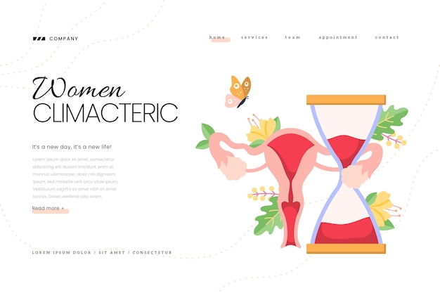 Women climacteric landing page template