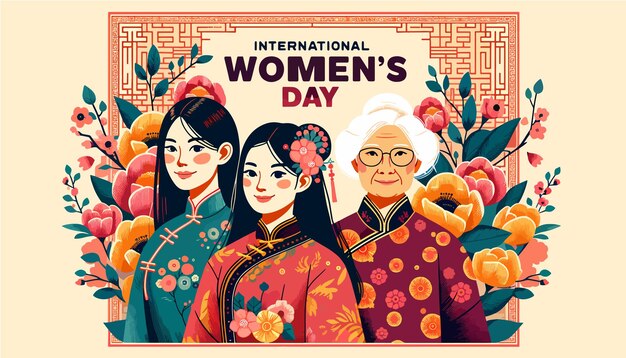 Vector women day illustration happy women day illustration womens day poster women day card