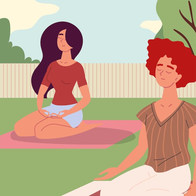 Donne che fanno meditazione