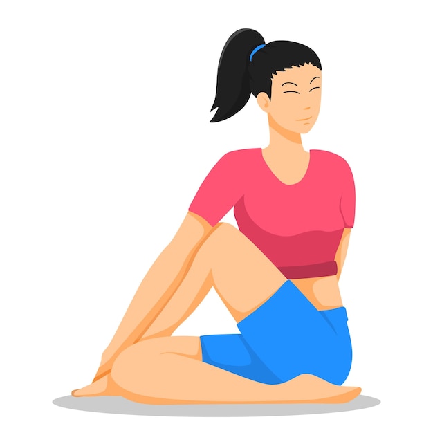 Women doing Yoga Design Illustration