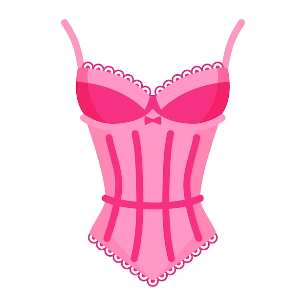 Premium Vector  Women elegant pink retro corset. fashion concept.