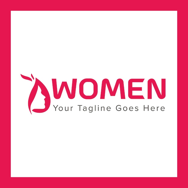 Women empowerment logo in a solid color combination