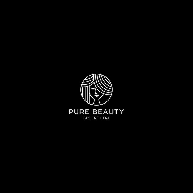 Женщины сталкиваются с логотипом Pure Beauty Icon Design Template Elegant Luxury Modern Spa Cosmetic vector