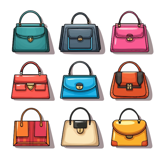 Women Fashion Bag Purse Design Vector