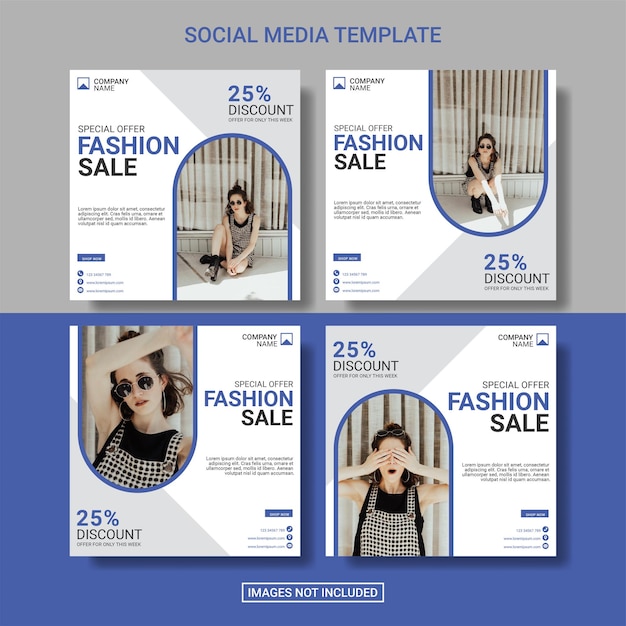 Women fashion sale instagram post collection