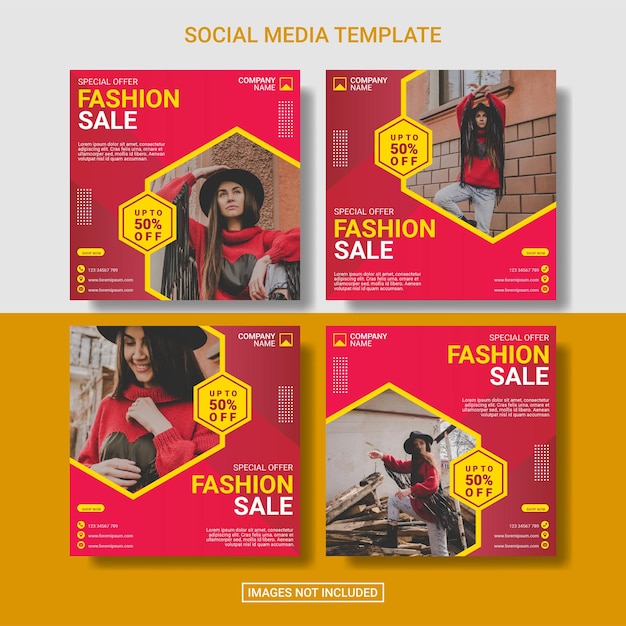 Women fashion sale instagram post collection