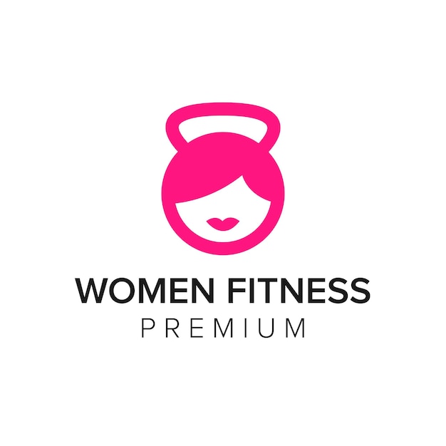 Шаблон вектора значка логотипа фитнеса женщин