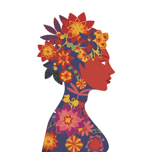 Women Floral Silhouettes