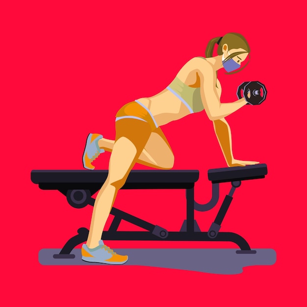 Women gym vector illustration