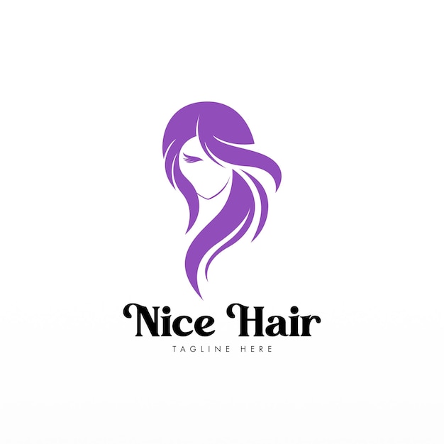 Women hair logo design concept Hair logo template Hair fashion logo template