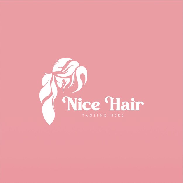 Women hair logo design concept Hair logo template Hair fashion logo template