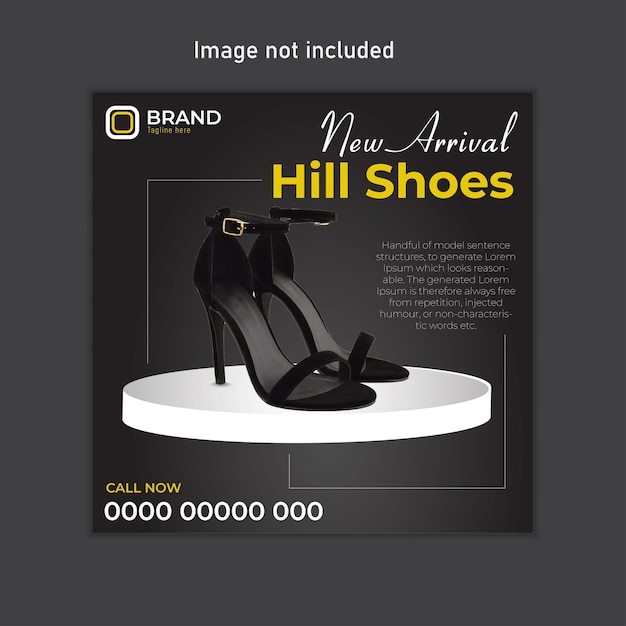 women heels summer collection black shoes instagram sale posts or social media post design