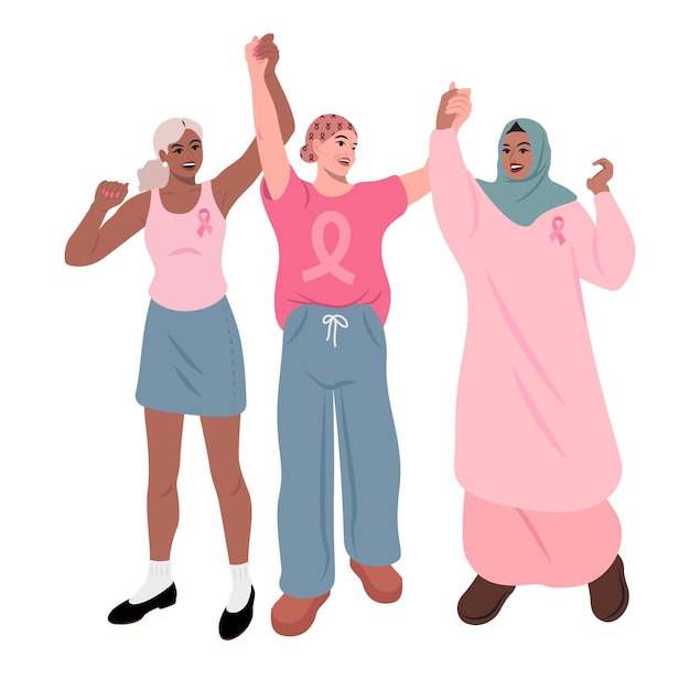 Vector women_holding_hands_up