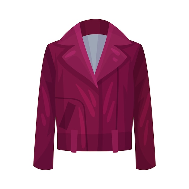 women jacket or blazer with long sleeves and neck vector illustration