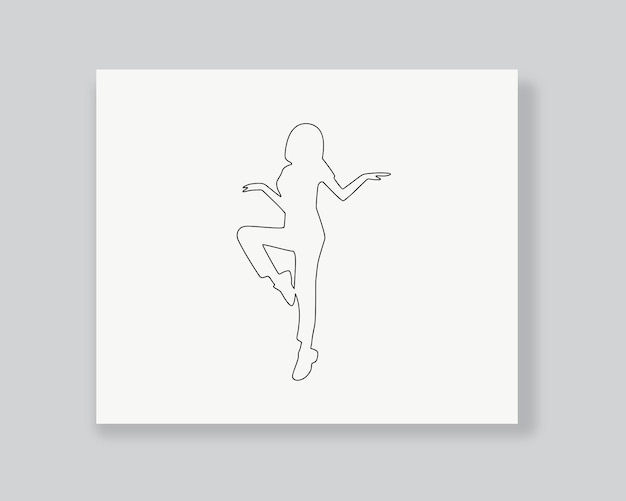 Women line art or continuous one line illustration