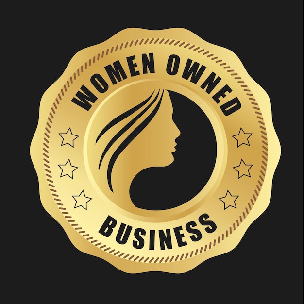 Women Owned Logo Women Owned vector logo-ontwerp Women Owned bedrijfslogo vertrouwensbadges