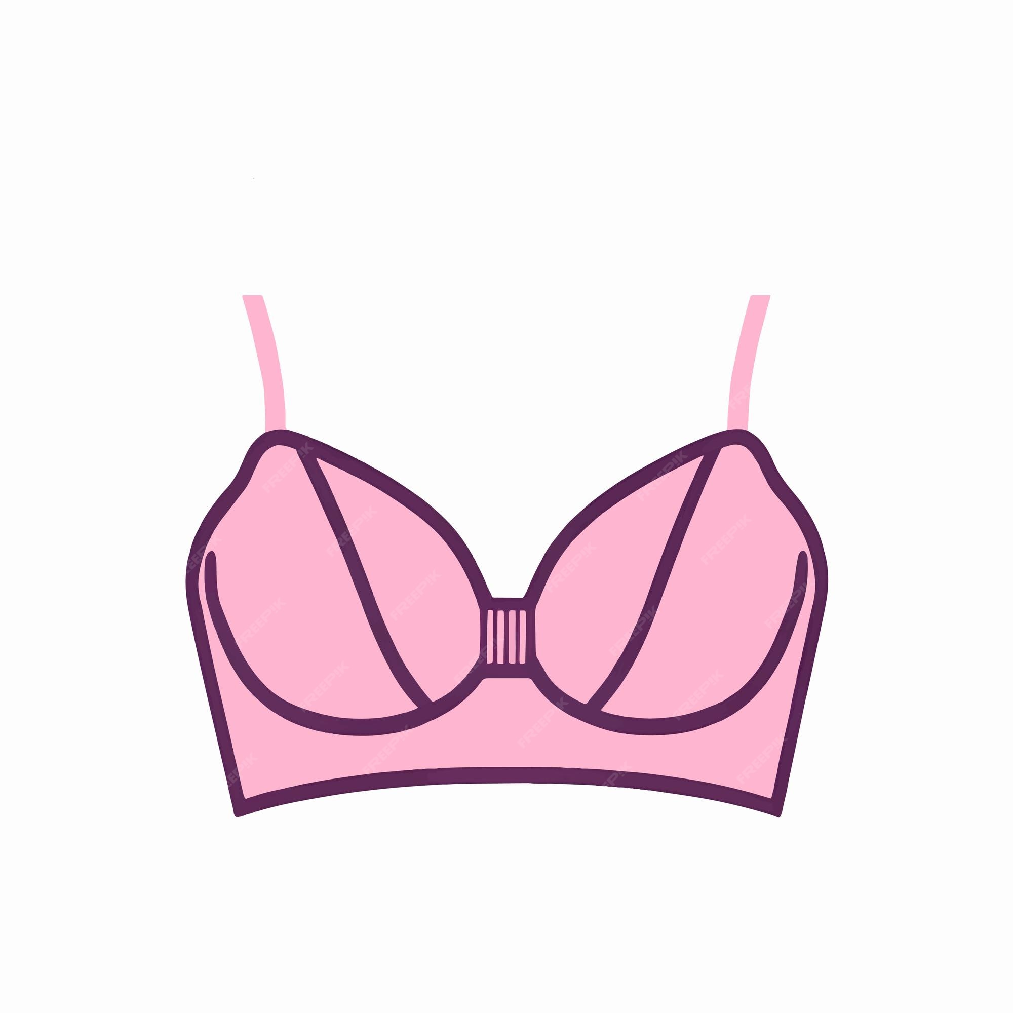 Premium Vector  Women pink bra symbol isolated on white background  illustration vector