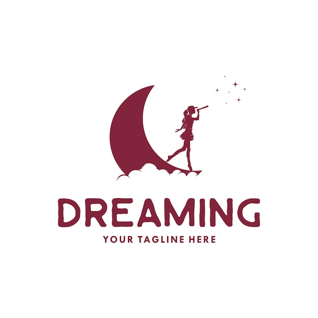 Women reaching dreams logo design template