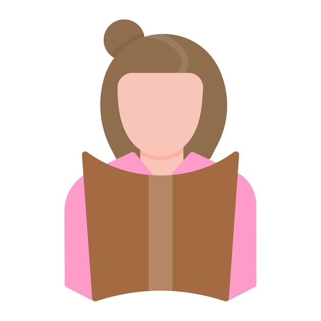 Women Reading Book Vector Illustration