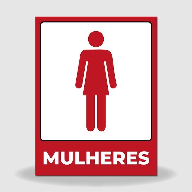 ベクトル ポルトガル語の女性用トイレの標識