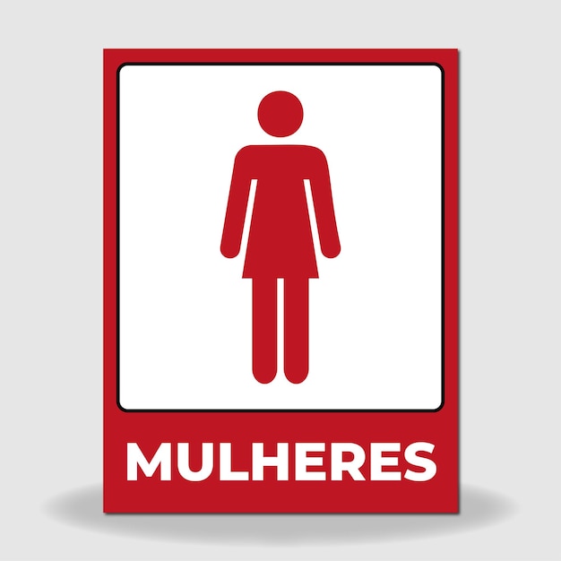 Women's bathroom sign in Portuguese