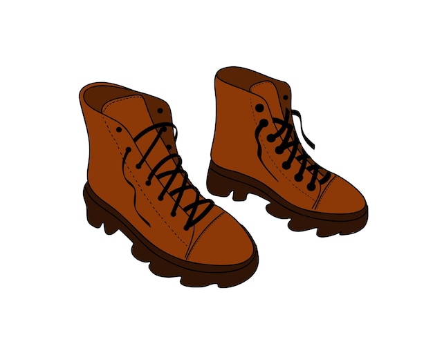 Women's boots. Flat vector illustration