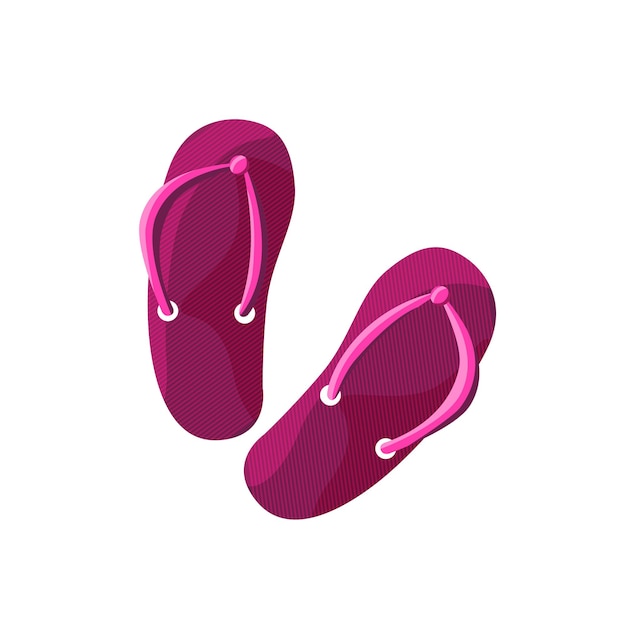 Women's burgundy flipflops shoes for the beach