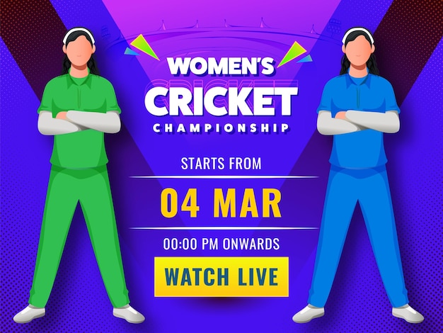 Women's cricket match watch live show of participating female players of pakistan vs india