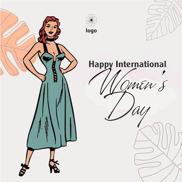 Vector women's day, 8.3, illustration