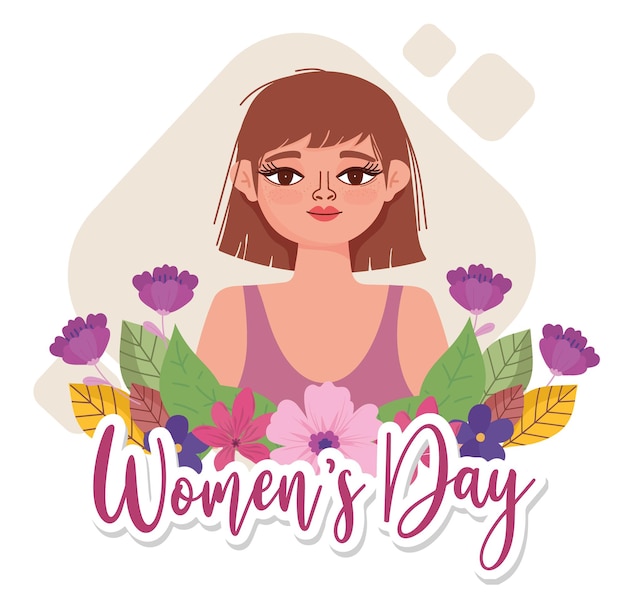 Women's day background with flowers